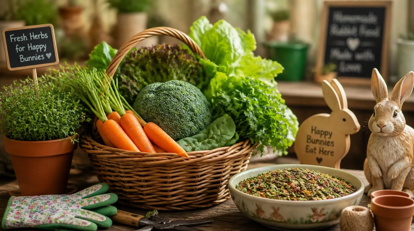 Assorted vegetables for rabbits